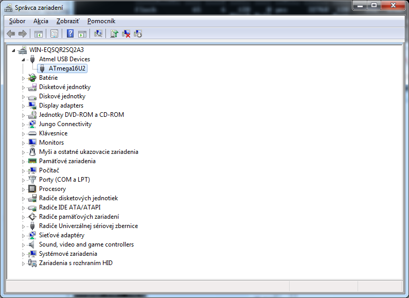 ATmega16U2 driver