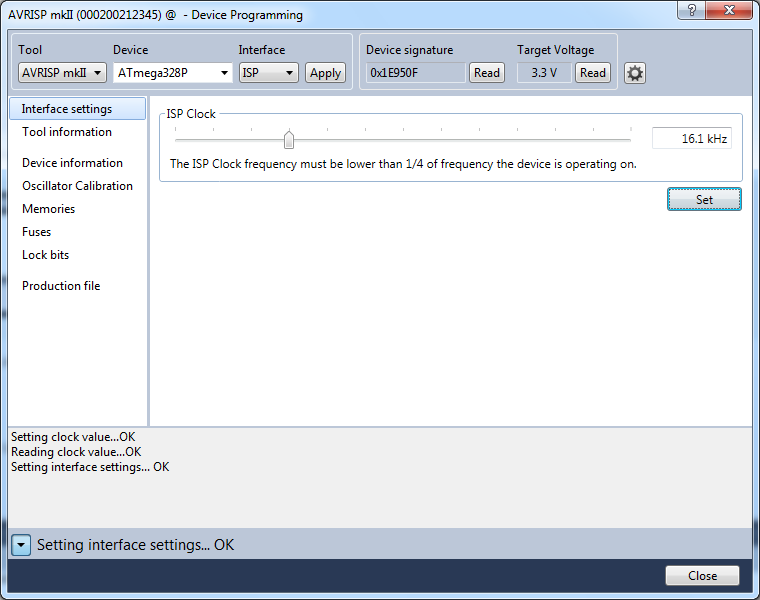 Atmel Studio setting SPI Speed